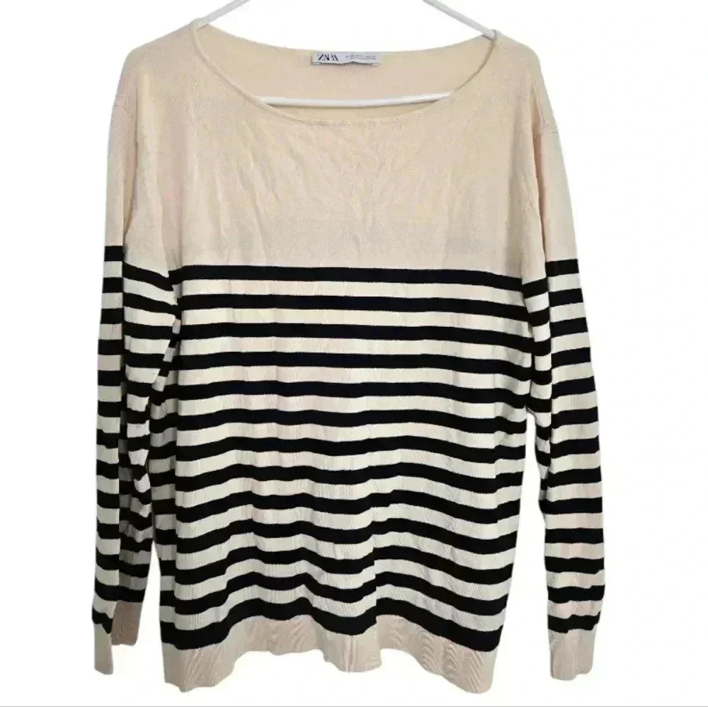 Zara Womens Pullover Long Sweater, Size XL